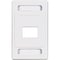 Siemon 2-PORT FLUSH MOUNT UNLOADED, SINGLE GANG MAX SERIES, WHITE MX-FP-S-02-02 - alternate 1