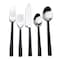 Homeroots Matte Black Stainless Steel Five Piece Hand Forged Place Setting 568257 - alternate 5