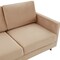 Leisuremod Lincoln Upholstered Velvet Sofa with Gold Frame, Beige LA83BG - alternate 7