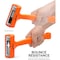 Neiko 2 LB Dead Blow Hammer, Neon Orange 02847A - alternate 4