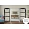 Sartodoors Sturdy Double Barn Door with, Lucia 2555 Matte Black with Clear Glass, 13FT Rail Hangers Heavy Set LUCIA2555DB-S-BLK-64 - alternate 6