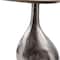 Homeroots 22" Silver And Beige Cast Aluminum And Marble Pedestal End Table 627515 - alternate 4