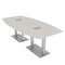 Skutchi Designs Boat Conference Table With Power, 48 in W, 96 in L, Ivory HAR-BOT-48x96-DOU-K458-ESIL - alternate 1