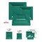 Smarty Had A Party Hunter Green Square Plastic Plates Dinnerware Value Set (120 Dinner Plates+120 Salad Plates), 240PK 9919VP-CASE - alternate 10