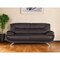 Homeroots 80" Brown Leather Sofa With Silver Legs 329463 - alternate 8