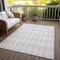 Homeroots 9' X 12' Silver And Ivory Geometric Washable Indoor Outdoor Area Rug 577113 - alternate 5