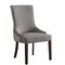 Homeroots Set of Two Tufted Gray and Espresso Upholstered Velvet Dining Side Chairs 543527 - alternate 8
