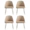 Manhattan Comfort Gracie Dining Chair in Tan and Gold - Set of 4 4-DC100-GTN - alternate 7