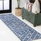 Jonathan Y Nokat Tribal Bohemian Blue/Ivory 2 ft. x 10 ft. Indoor/Outdoor Runner Rug SMB131C-210 - alternate 1