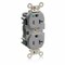 Leviton Straight Blade Receptacle, 5-20R, 20 A, 125V AC, Flush Mount, Self-Grounded MT830-GY - alternate 1