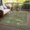 Homeroots 10' X 14' Olive Green Gold And Ivory Abstract Washable Indoor Outdoor Area Rug 601079 - alternate 8