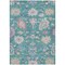 Homeroots 9' X 12' Teal Blue Pink And Ivory Floral Washable Indoor Outdoor Area Rug 605341 - alternate 9