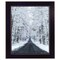 Homeroots All Roads lead Home winter lane Black Framed Print Wall Art 404988 - alternate 1