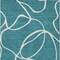 Homeroots 5' X 8' Teal Blue And Ivory Abstract Washable Indoor Outdoor Area Rug 597524 - alternate 9