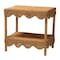Bali & Pari Oteria Bohemian Light Honey Scalloped Rattan Side Table 250-13645-ZORO - alternate 1
