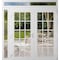 Vdomdoors Front Exterior Prehung Metal-Plastic Double Doors Clear Glass / MANUX 8151 White Silk / Office Comm MANUX8151DEXD-WS-W72+14xH80+12-RH-I - alternate 1
