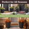 Pure Garden 2-Pack 13.75IN Tall Outdoor Planters for Porch or Patio Decor Gray Finish 50-PL9941-GRY - alternate 7