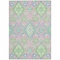 Homeroots 5' X 8' Pink Green And Blue Oriental Washable Indoor Outdoor Area Rug 597705 - alternate 8
