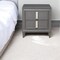 Homeroots 29" Dark Gray Solid Wood and Wood Two Drawer Nightstand 399260 - alternate 6