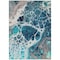 Homeroots 5' X 8' Teal Blue And Navy Blue Nautical Washable Indoor Outdoor Area Rug 581510 - alternate 7