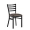 Flash Furniture HERCULES Black Ladder Back Metal Restaurant Chair - Mocha Vinyl Seat XU-DG694BLAD-MCHV-GG - alternate 1
