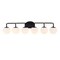 Jonathan Y Louis Parisian Globe 40" 6-Light Metal/Frosted Glass Modern Contemporary LED Vanity Light, Black JYL3560B - alternate 1
