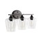 Jonathan Y Jayne 23" 3-Light Iron/Seeded Glass Cottage Rustic LED Vanity Light, Oil Rubbed Bronze JYL7547A - alternate 13