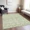 Homeroots 3' X 5' Green And Ivory Damask Washable Indoor Outdoor Area Rug 595139 - alternate 9