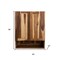 Homeroots 24in Shades Of Brown Solid Teak Wood Wall Mounted Accent Cabinet 383583 - alternate 4