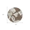 Homeroots 8' Brown Beige And Taupe Round Floral Washable Indoor Outdoor Area Rug 589532 - alternate 3