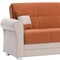 Homeroots 89" Orange Polyester Convertible Futon Sleeper Sofa And Toss Pillows With Storage 607114 - alternate 6