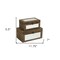 Homeroots Set of Two Natural And White Wood And Mirrored Glass Box With Lid, 2PK 489337 - alternate 5