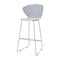 Homeroots Set of Two 30" Gray Heavy Duty Plastic and Metal Low Back Bar Height Bar Chairs, 2PK 555095 - alternate 6