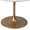 Homeroots 47" White And Gold Rounded Steel Pedestal Base Dining Table 394609 - alternate 6