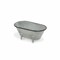 Homeroots 5" Gray Polyresin Hand Painted Decorative Tub Tabletop Sculpture 399639 - alternate 5