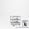 Pucel Heavy Duty Slat Top Cart, 30 in W x 24 in D x 33.5 in H, Light Blue S-30-DT-3-P - alternate 1