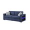 Global Furniture Usa Contemporary U0211 Navy Pull Out Sofa Bed With Led Acrylic Shelves And Speakers U0211-NAVY-PO SB - alternate 4