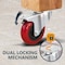Powertec 3'' Swivel Plate Caster Wheels w/ Brake & 640 lbs Loads, Dual Locking PU Castor Wheel, 4PK 17205N - alternate 7