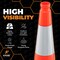 Xpose Safety 36 in Slim Line Orange Traffic Cone, 12 lb Base, 6in & 4in Collar, DOT Approved, 252 PK, Full Pallet OTC36SL-64-12L-FP252-X - alternate 7