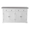 Homeroots Modern Farm Brown And White Two Door Buffet Server 388250 - alternate 1