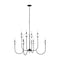 Z-Lite Allistair 8-Light Chandelier, 36 in W, Matte Black 352-8MB - alternate 1