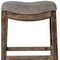 Homeroots 31" Gray and Brown Fabric and Solid Wood Backless Bar Height Bar Chair 632355 - alternate 4