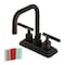 Kingston Brass Double-Handle 4" Centerset Bathroom Faucet with Brass Pop-Up, Oil Rubbed Bronze KS6645CKL - alternate 1