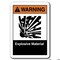 Signmission 10 in Height, Plastic, ANSI-710WS Explosive Material, ANSI-710WS Explosive Material ANSI-710WS Explosive Material - alternate 5