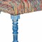 Homeroots 47in Rainbow Stripe Blue Leg Upholstered Bench 483466 - alternate 4