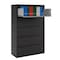 Hirsh 42" W 5 Drawer Lateral File Cabinet, Black, A4/Legal/Letter 17649 - alternate 7