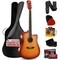 Pyle Steel String Acoustic Guitar Kit, 4/4 Full Size Cutaway All-Wood Guitarra Acustica with Premium PGSTGR007CBS - alternate 1