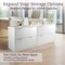Lavish Home 2 Drawer File Cabinet Wooden Lateral Filing Cabinet with 2 Storage Drawers and Adjustable File Bars 80-FC-2D-W - alternate 6