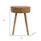 Homeroots 22" Beige Solid Wood Round One Drawer Nightstand 651492 - alternate 14