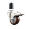 Service Caster 3 Inch 316SS Maroon Poly Swivel 1-1/2 Inch Expanding Stem Caster Lock Brake SCC SCC-SS316TTLEX20S314-PPUB-MRN-112 - alternate 1